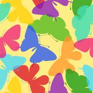 Seamless bright background of butterflies