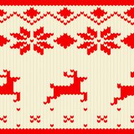 Norwegian style knitted sweater seamless pattern