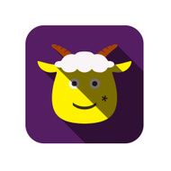 goat sheep face flat icon design Animal icons series