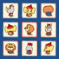 Nine animals which wore winter clothes