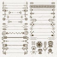 Vintage hand drawn design elements set 10 Vector illustration N2