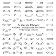 vintage labels and ribbons N2