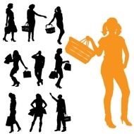 Vector silhouette of a people N80