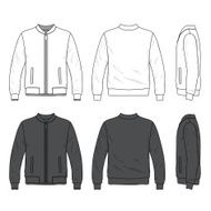 blank bomber jacket with zipper N2