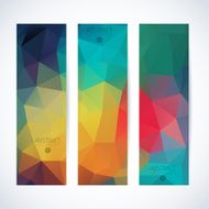 Abstract mosaic vertical banners set N24