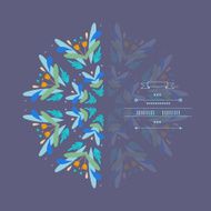 Pattern with vegetative elements Vector N5