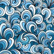 Seamless abstract hand-drawn waves or icy pattern wavy background