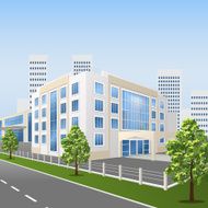 hospital building on a city street