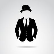 Retro gentleman icon set N2