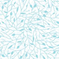 Blue Tree Branches Seamless Pattern Background
