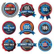 Set of retro vintage badges and labels with long shadow N2