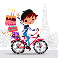 Frenchman on a bicycle
