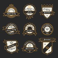 Set of Monochrome Label Logo and Badge Templates