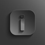 Info icon - vector black app button