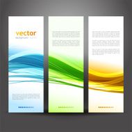 Collection banners modern wave design N3