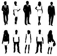 collection of people silhouettes N8