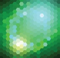 Green Hexagonal Pattern