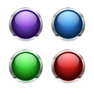 Abstract empty glossy buttons