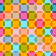 Seamless Circle Retro Transparent Background