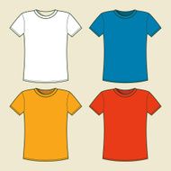 Colorful t-shirts template N5