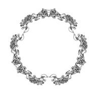 frame vintage baroque flowers vector N7