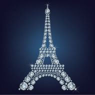Eiffel tower - Paris made up a lot of diamonds