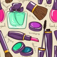 Seamless pattern of decorative cosmetics N2