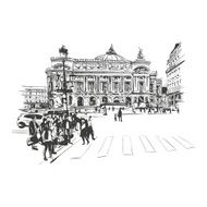 Opera Garnier Paris France Vector illustration N8