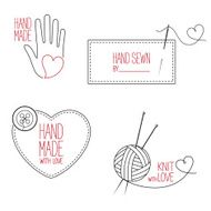 Tailor and handmade emblems set N2