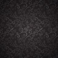 Seamless black floral pattern