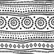 Hand drawn abstract striped seamless