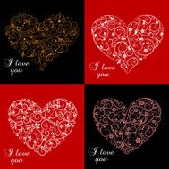 Valentine Day greeting cards
