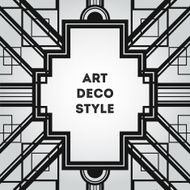 Art Deco vintage decorative frame Retro card design vector template N7