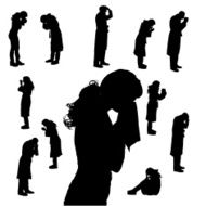 Vector Silhouette Of People N364