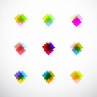 set of abstract stain pattern icon for design