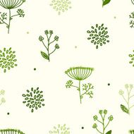 Elegance Seamless pattern with flowers Ukraine dill N9