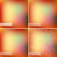Retro colorful backgrounds collection N4