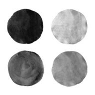 Beautiful grey watercolor design elements