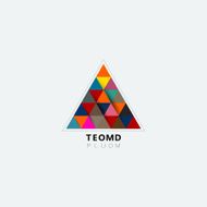abstract colorful triangle icon for design