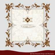 Vector of thai ornament vintage frame design thai culture