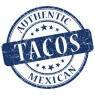 tacos blue grunge stamp