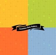 Set of colorful seamless dot patterns N2
