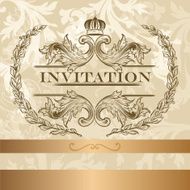 Elegant invitation card in light colors
