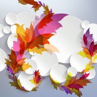 Abstract 3D Template with floral elements