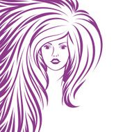 Fashion girl portrait Beautiful woman with long hair N2