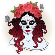 Girl with Sugar Skull Face Paint
