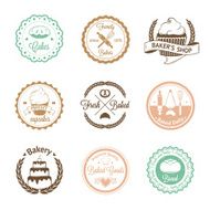 Vintage bakery badges labels and logos N6