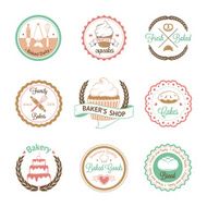 Vintage bakery badges labels and logos N7