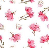 Watercolor flower pattern N176