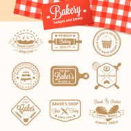 Vintage bakery badges labels and logos N8
